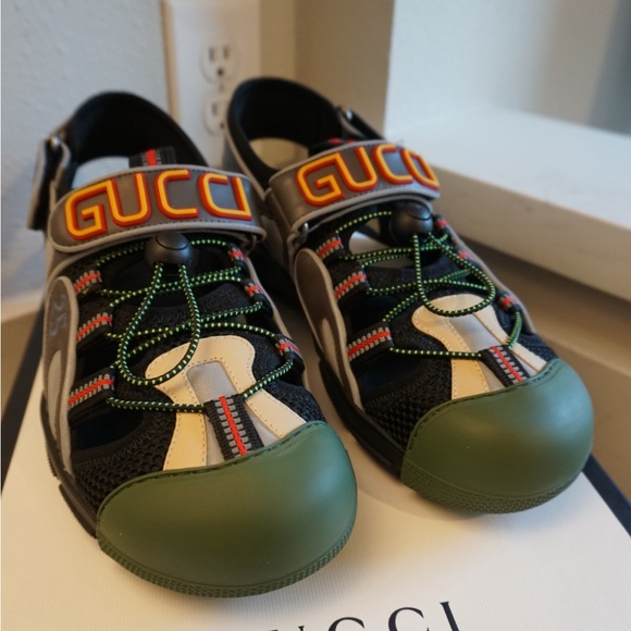 Gucci Tinsel Sports Sandal, Size 7, New - Picture 1 of 4